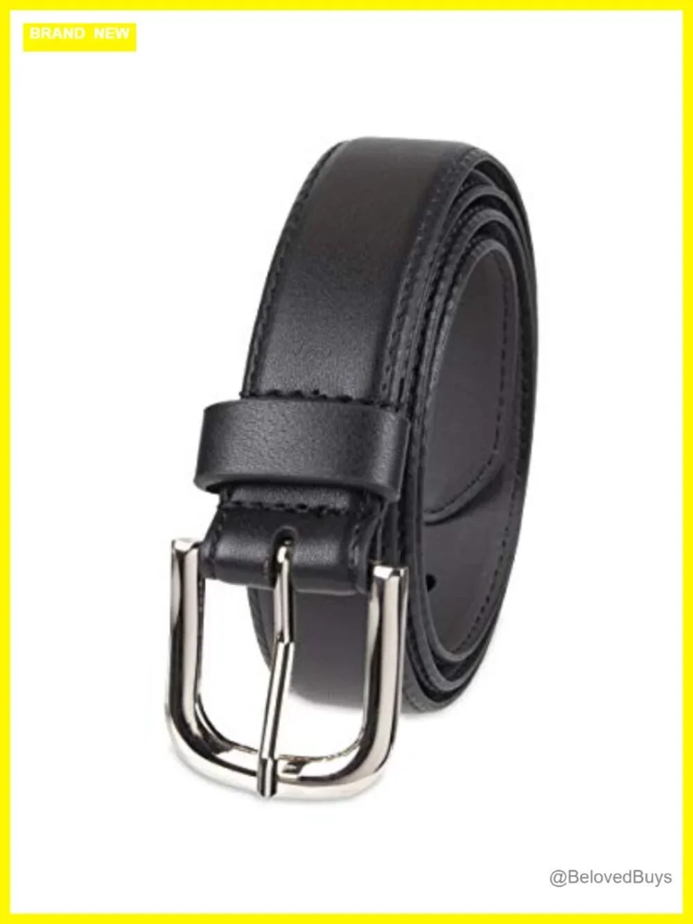 Women's Work Belt 1 Inch Bonded Leather Faux Nubuck Lining